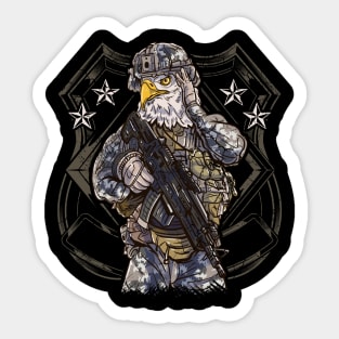 American Eagle Military Soldier Warrior Patriotic USA Sticker